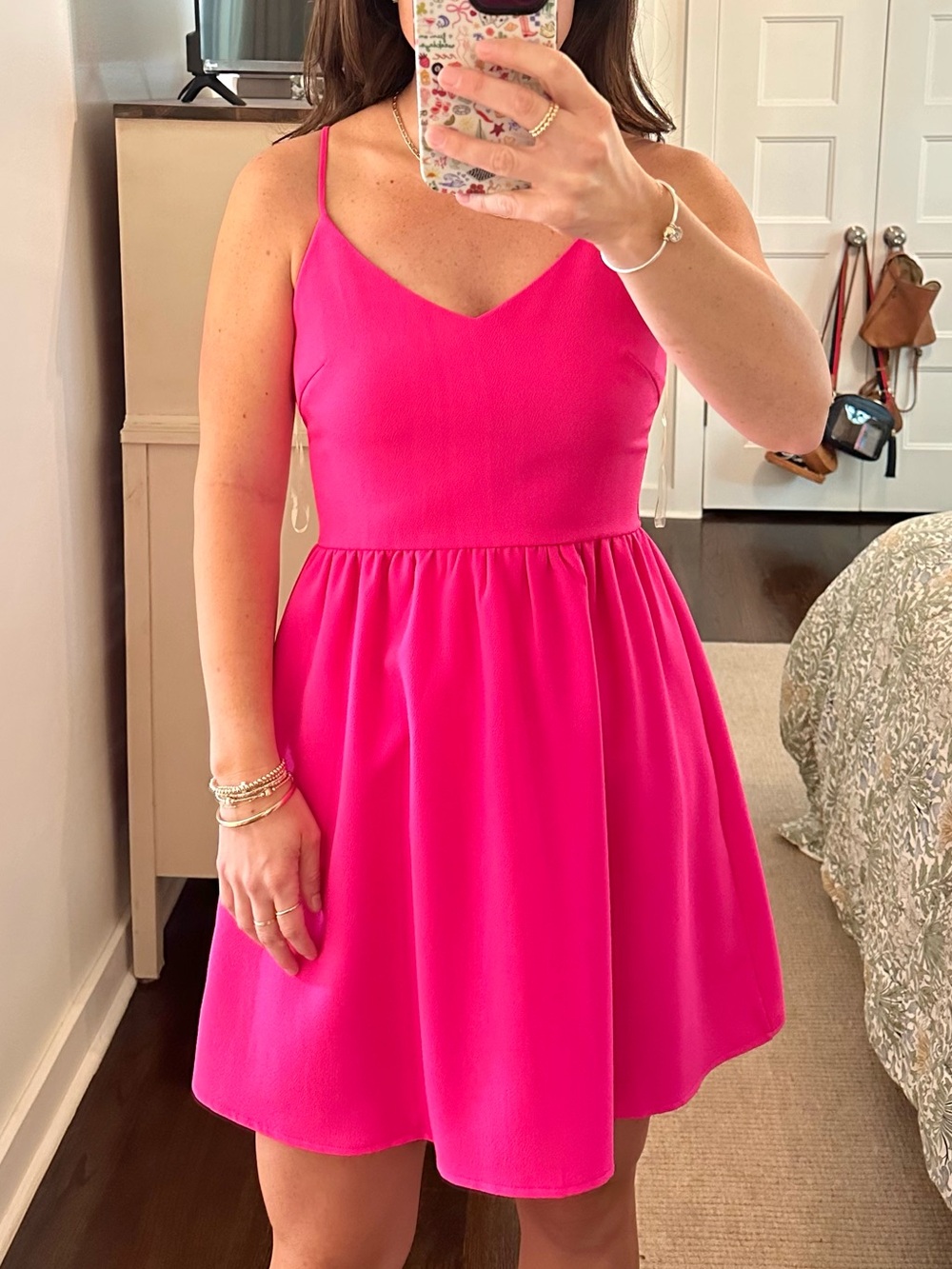 NWT BuddyLove Hot Pink Fit & Flare Mini Dress | Size Small